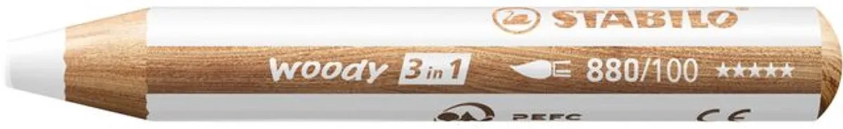 STABILO Woody 3-in-1 Potlood Wit - 5 Stuks