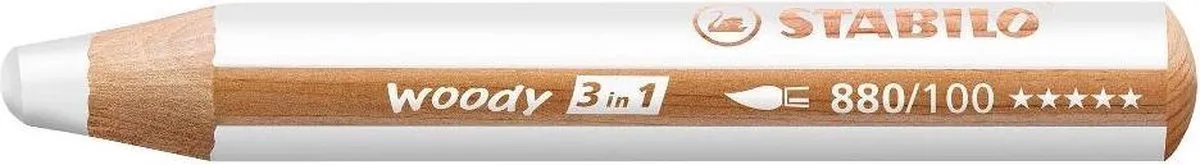 STABILO Woody 3-in-1 Potlood Wit - 5 Stuks