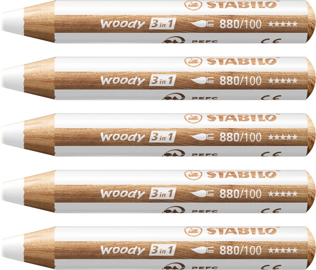 STABILO Woody 3-in-1 Potlood Wit