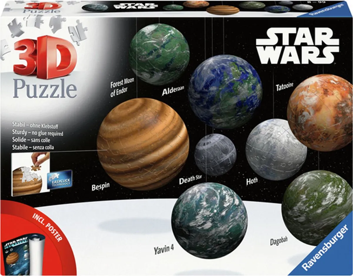 Ravensburger 3D Puzzle Star Wars Planeet Galaxy 3531 Stuks