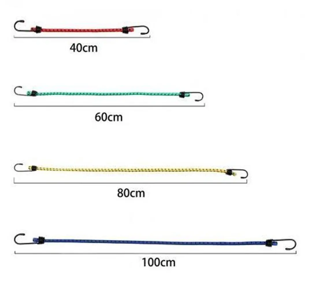 Deuba Rubberen Spanbanden Set 8 Stuks - 40-100cm - Multicolor - afbeelding 6 van 6