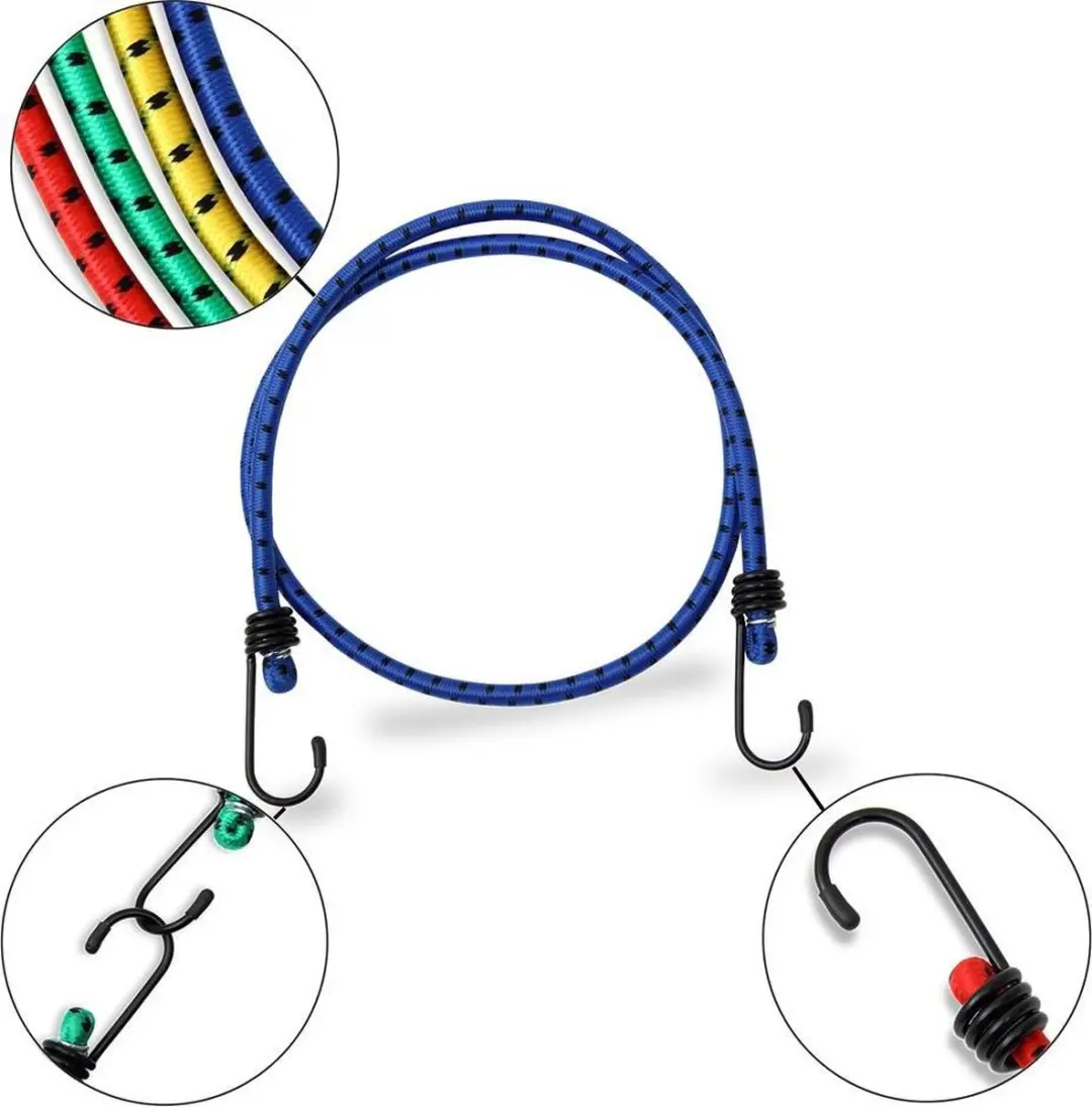 Deuba Rubberen Spanbanden Set 8 Stuks - 40-100cm - Multicolor - afbeelding 2 van 6