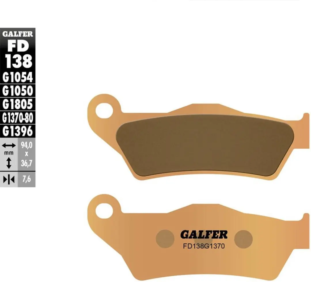 Galfer Street FD138G1370 Gesinterde Remblokken - Goud - afbeelding 2 van 4