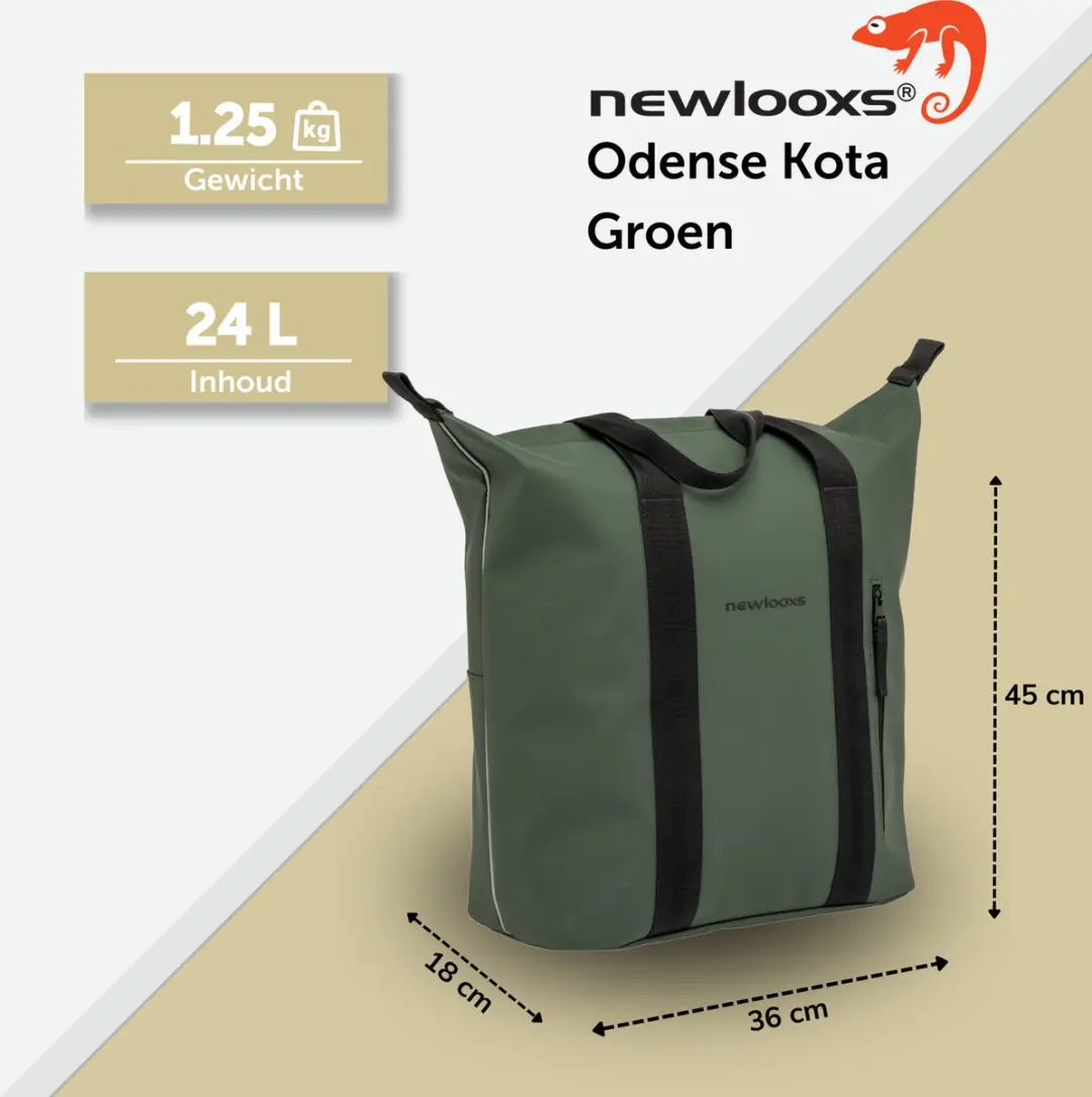New Looxs Odense Kota Fietstas - 24L - Groen