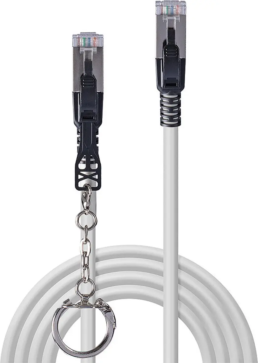 Lindy 47602 Netwerkkabel Cat6a S/FTP - 1m Grijs - afbeelding 2 van 5
