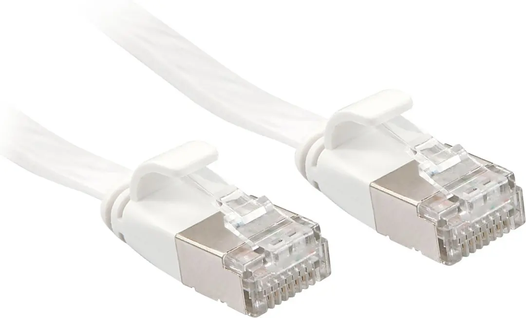 LINDY 47541 RJ45 Netwerkkabel, patchkabel CAT 6A U/FTP 1.00 m Wit Snagless 1 stu