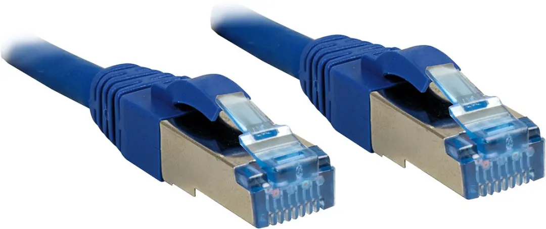LINDY 47147 RJ45 Netwerkkabel, patchkabel CAT 6A S/FTP 1.00 m Blauw Snagless 1 s