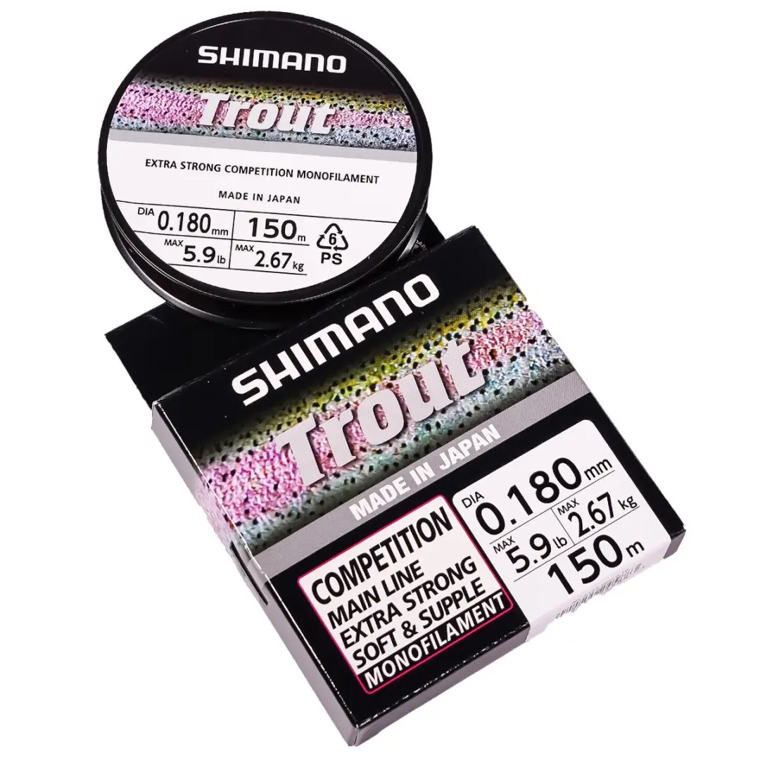 Shimano Trout Competition Mono 150m - 0.185mm Rood - afbeelding 2 van 2