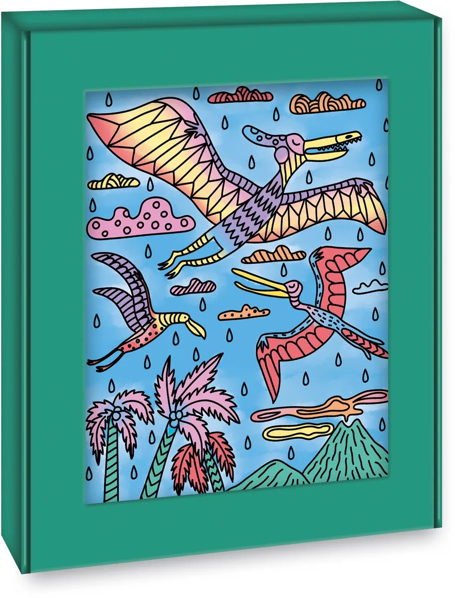 Janod Magisch Schilderij Dinosaurus - Waterverf - 6 Kunstwerken