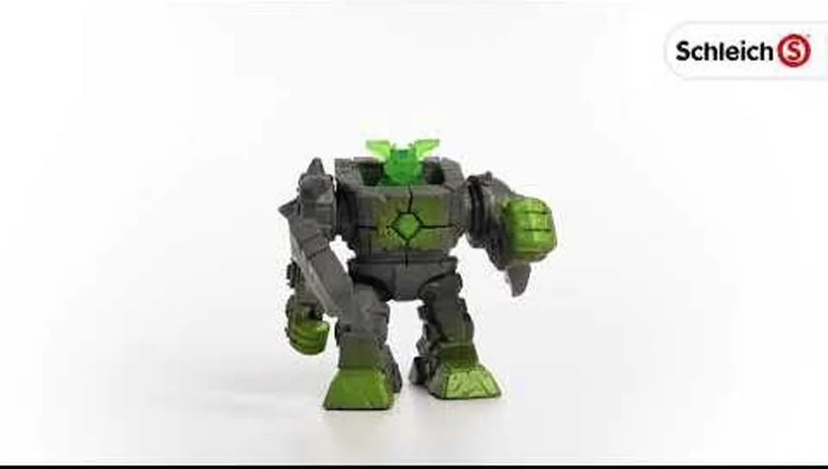 Schleich Eldrador Mini Creatures Steen Robot 42547 - Groen/Grijs - afbeelding 6 van 6