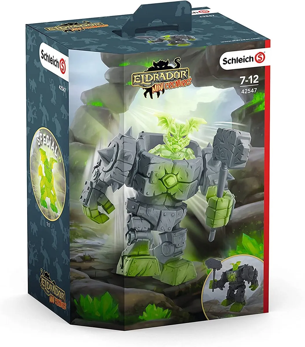 Schleich Eldrador Mini Creatures Steen Robot 42547 - Groen/Grijs