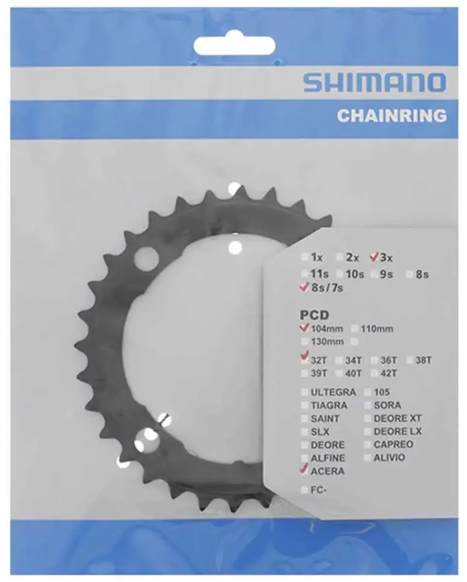 Shimano Kettingblad Acera Fc-m361 38t 7/8s 104 Mm Zwart
