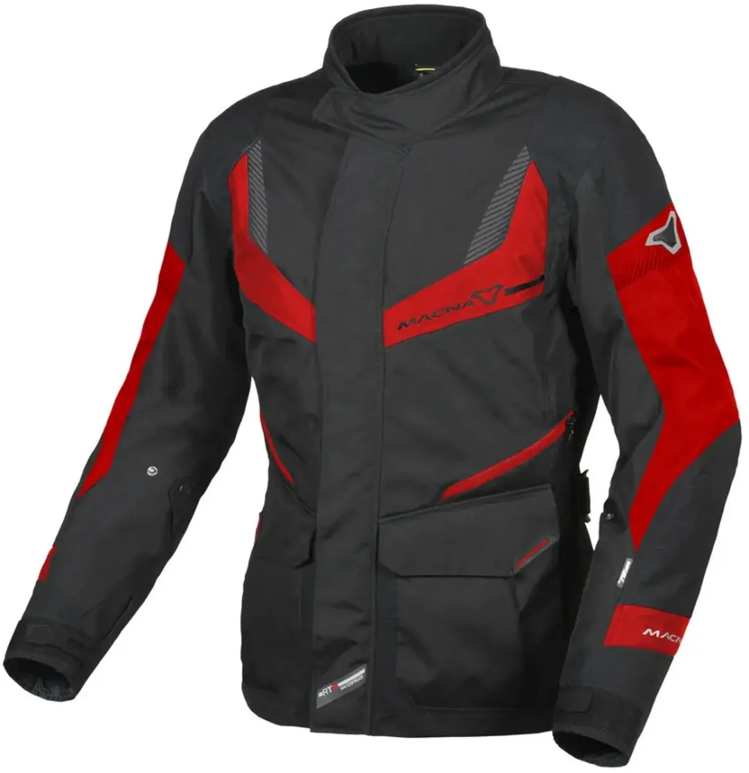 Macna Rancher Textile Waterproof Jas Dames Zwart Rood