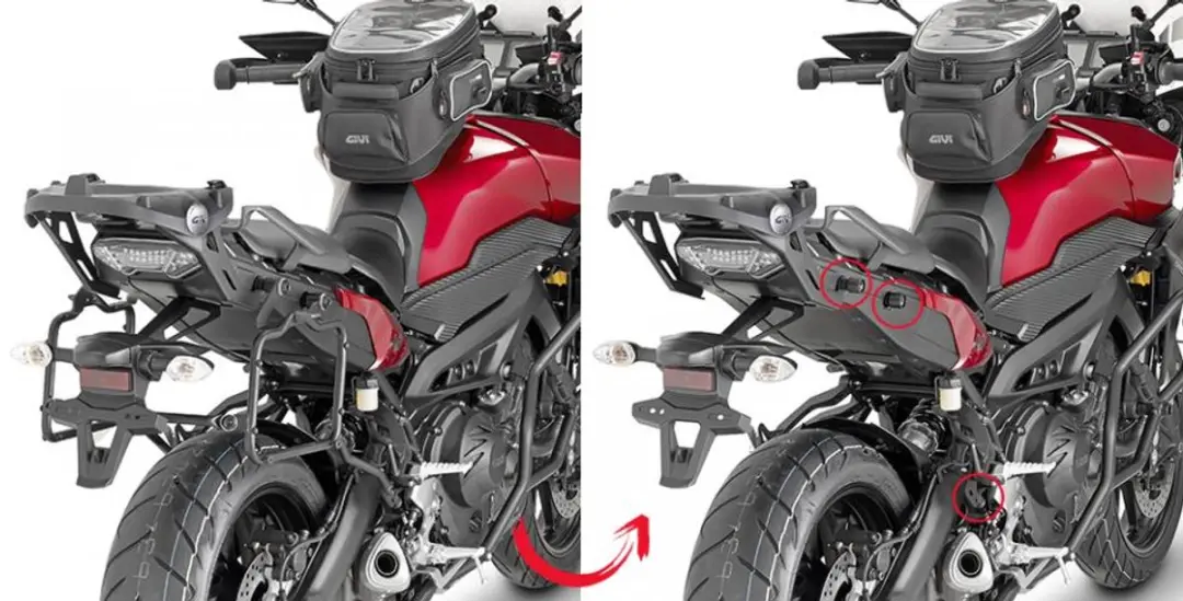 Givi PLR2122 Zijkoffersteun Yamaha MT-09 Tracer 2015-2017 - Noir