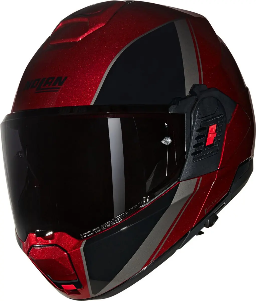 Nolan N120-1 Verniciatura Speciale 344 Visceraal Rood Zwart Glossy Systeemhelm