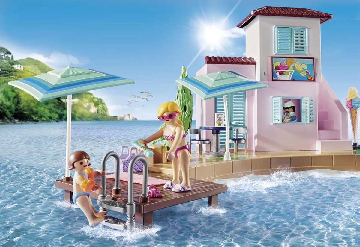 Playmobil Family Fun IJssalon aan de haven 70279 - Multicolor