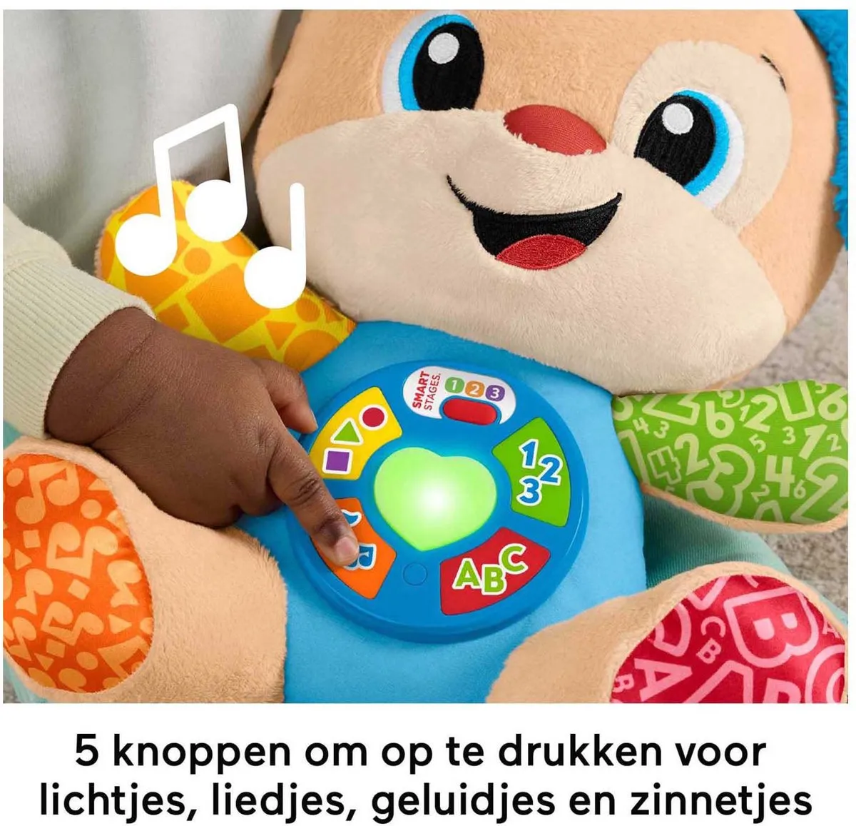 Fisher Price Meegroeispeelgoed Puppy Muzikale Knuffel - Blauw