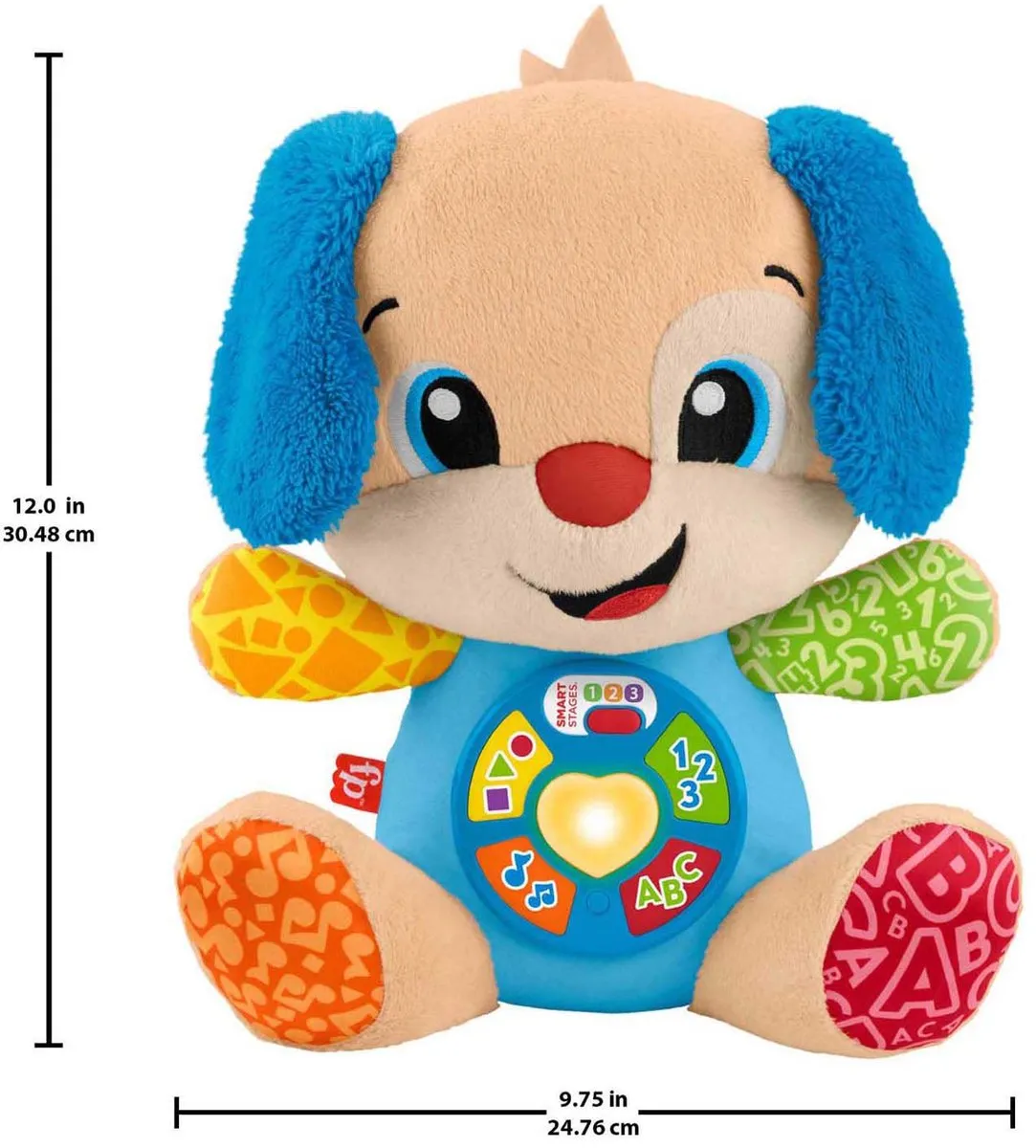 Fisher Price Meegroeispeelgoed Puppy Muzikale Knuffel - Blauw