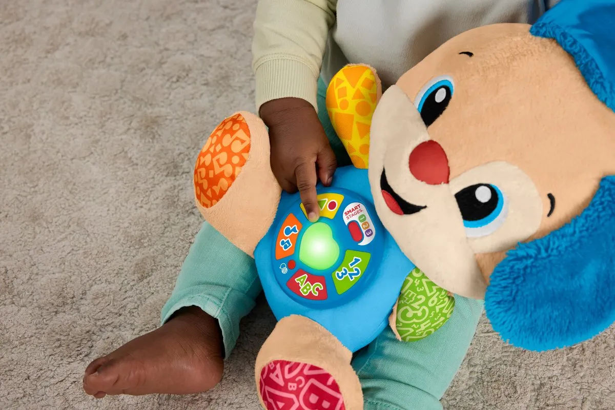 Fisher Price Meegroeispeelgoed Puppy Muzikale Knuffel - Blauw