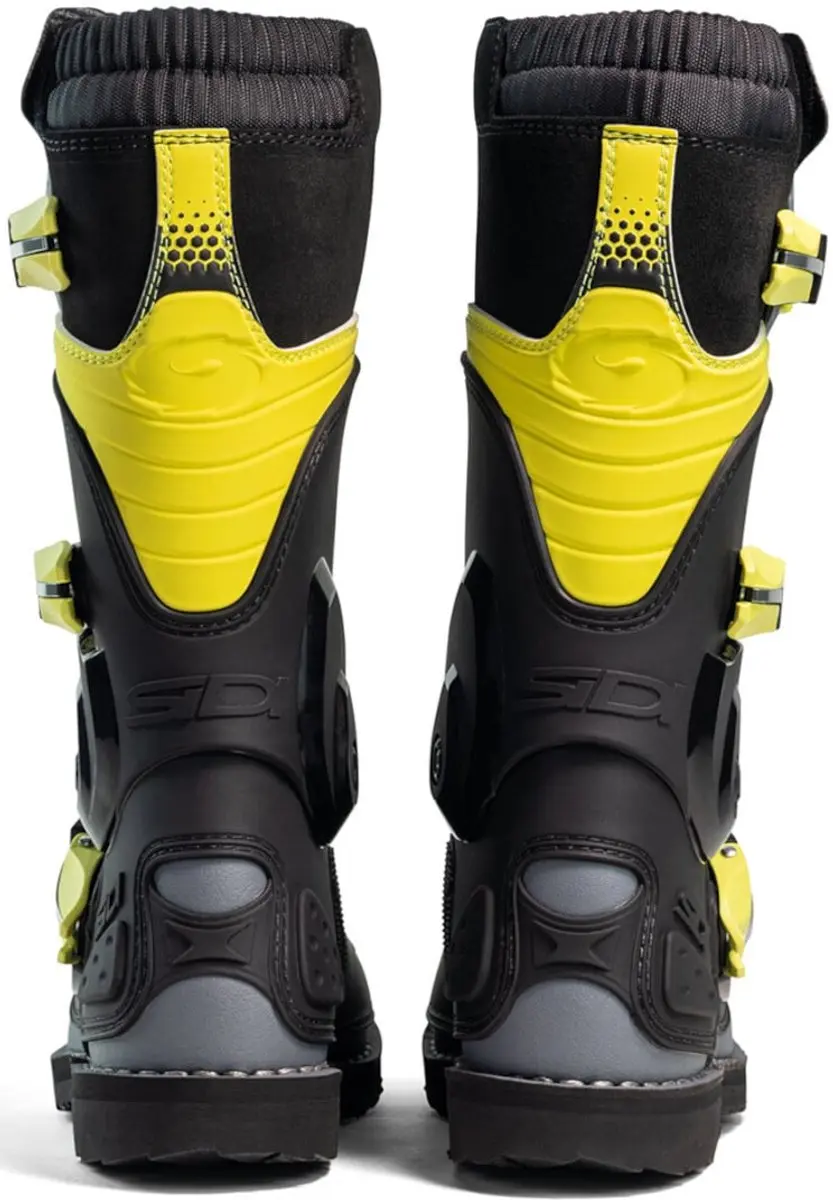 Sidi Flame Kinder Crosslaarzen 38 - Zwart/Lime Grijs
