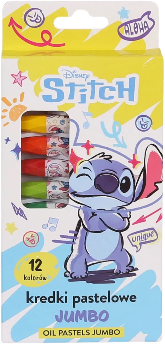 Disney Stitch Pastelkrijt 12 Kleuren