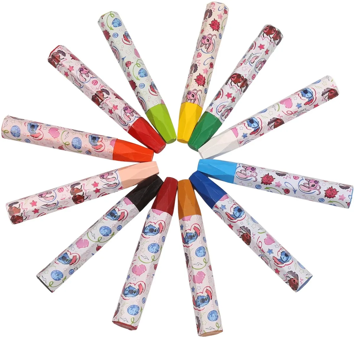 Disney Stitch Pastelkrijt 12 Kleuren
