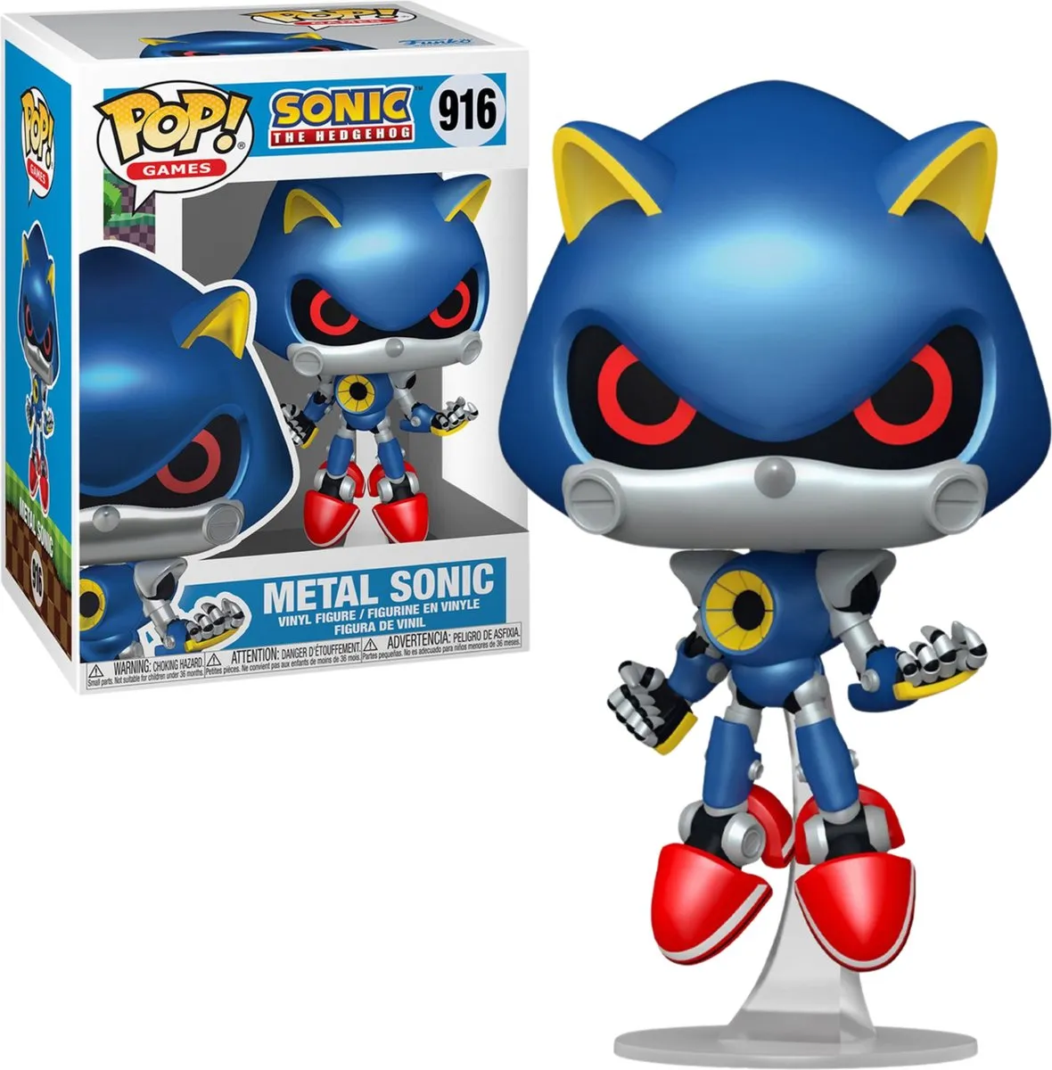 Funko Pop Games Sonic Metal Sonic 70583 - 9,5 cm - Multicolor - afbeelding 4 van 4