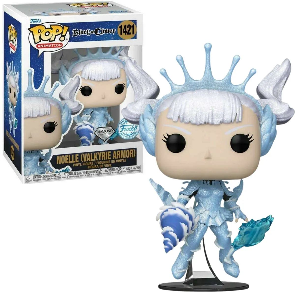 Funko Pop! Black Clover Noelle Valkyrie Armour Diamond Glitter - 71632 - afbeelding 3 van 5