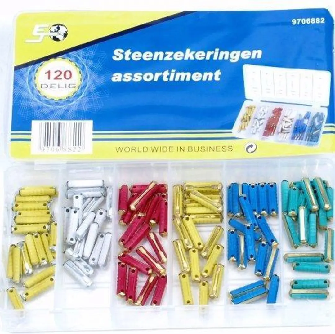 Topgear Steenzekeringen in Handige Assortimentbox (120 Delig)