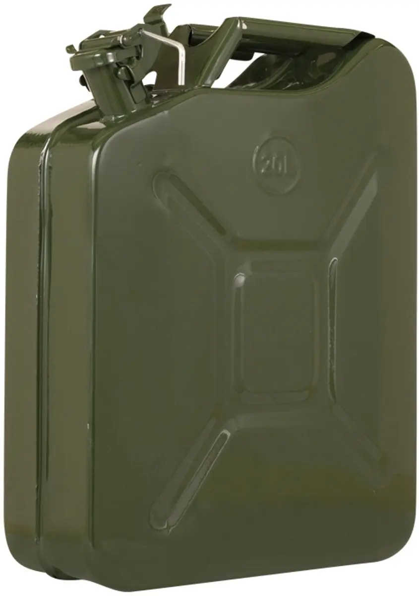 Jerrycan metaal 20 liter gevaarlijke vloeistoffen