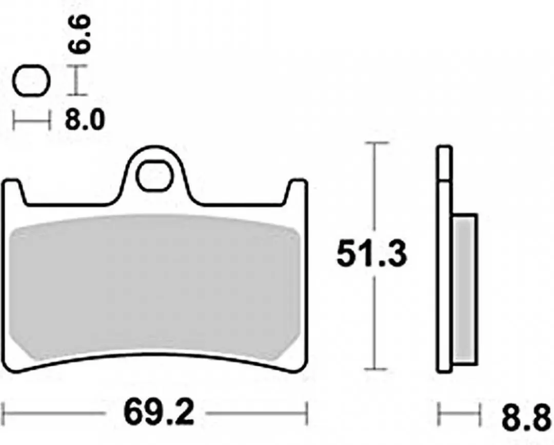 Malossi-remblok voor Yamaha 530 Tmax-scooter 2012 tot 2019 6216895 / 6215022bb /