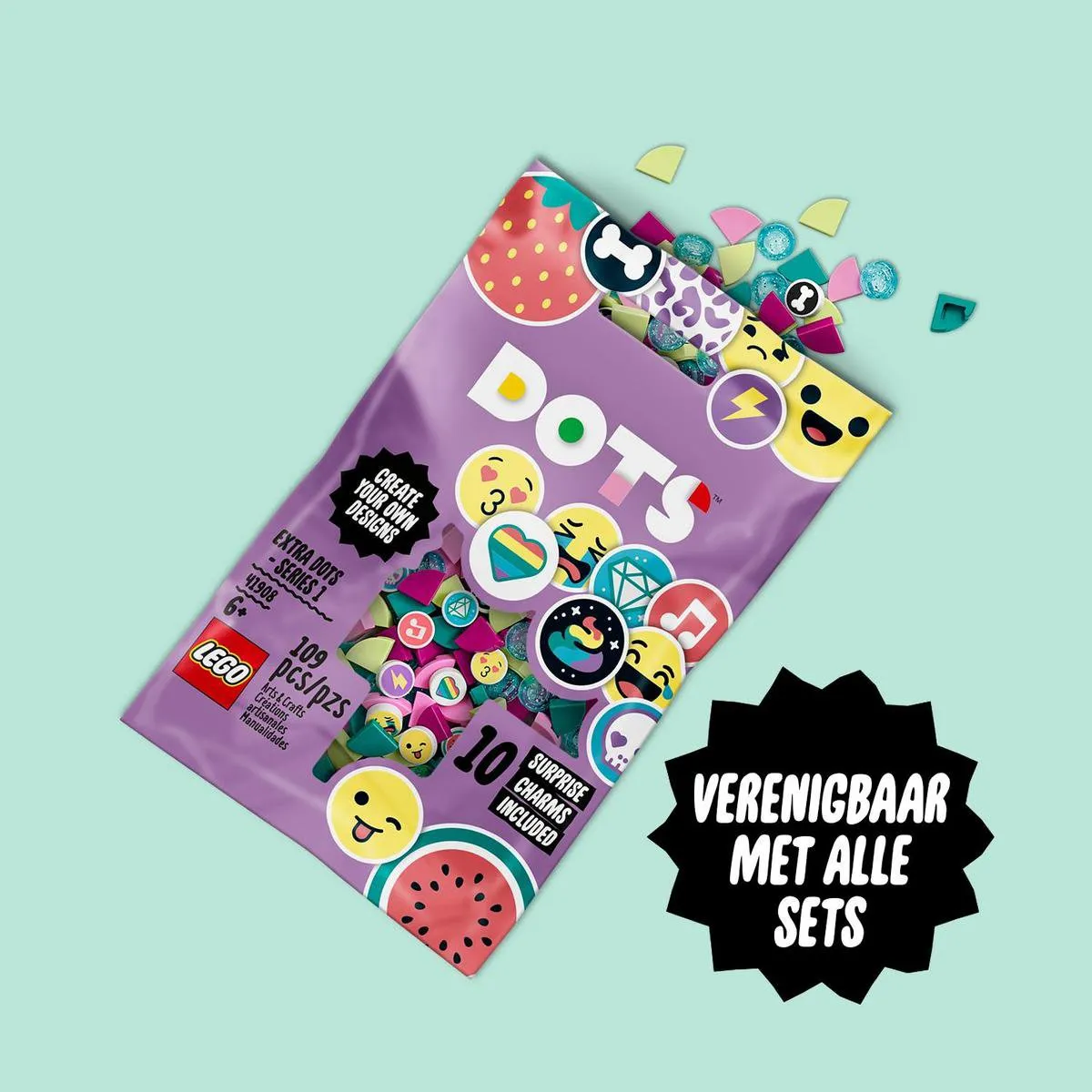 LEGO DOTS Extra DOTS Serie 1 41908 - 109 Tegels Multicolor