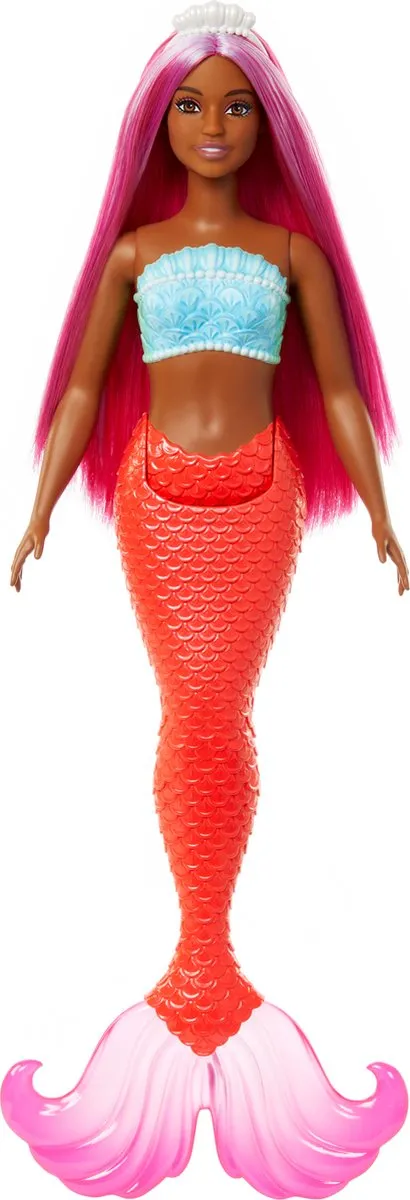 Barbie Zeemeerminpop HRR04 - 32 cm - Meerkleurig