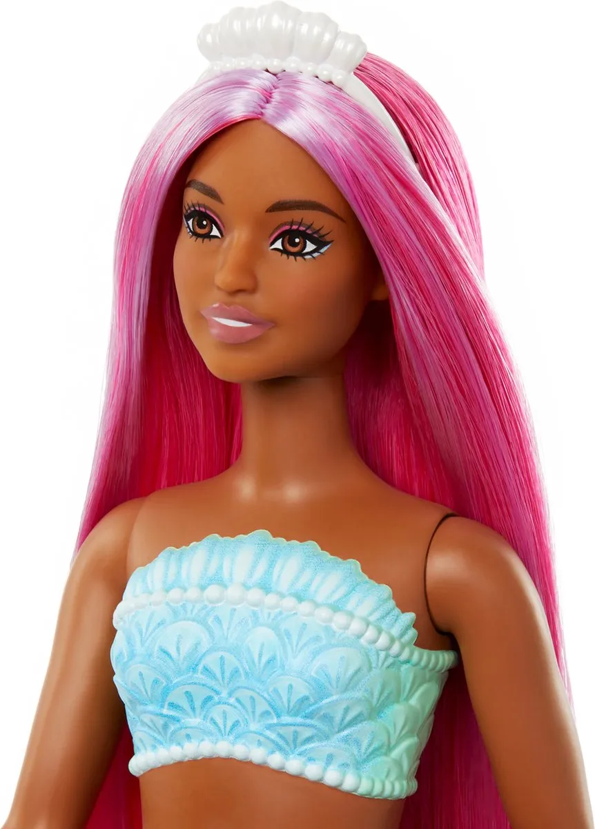 Barbie Zeemeerminpop HRR04 - 32 cm - Meerkleurig