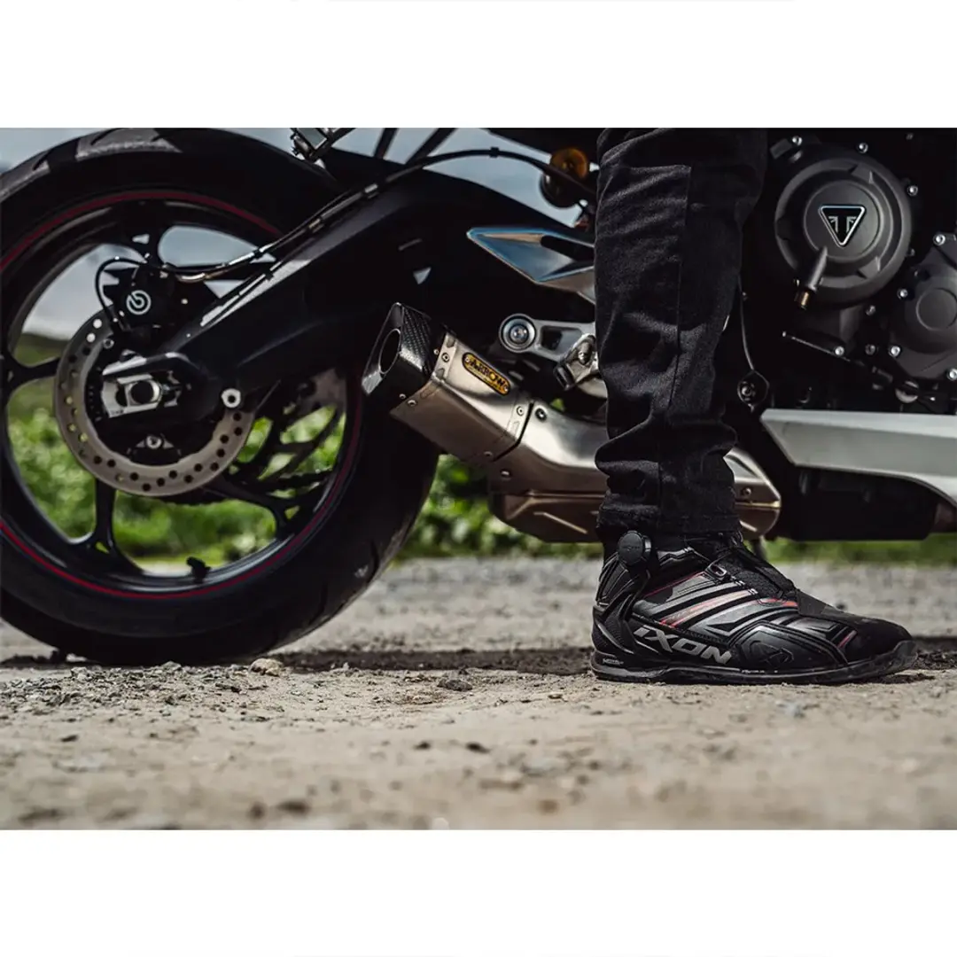IXON Bull 2 WP Motorschoenen - Zwart/Rood - Maat 42 - afbeelding 6 van 6