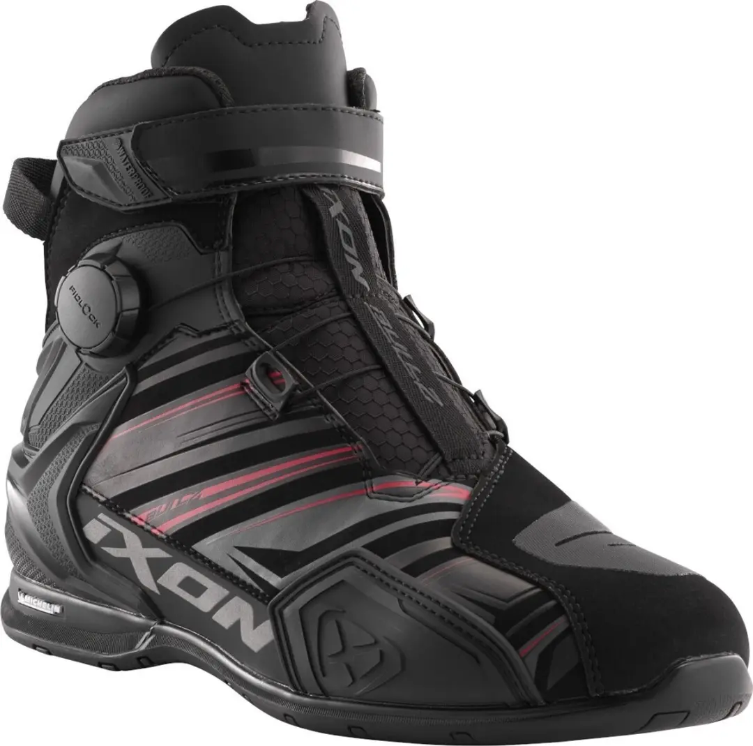 IXON Bull 2 WP Motorschoenen - Zwart/Rood - Maat 42