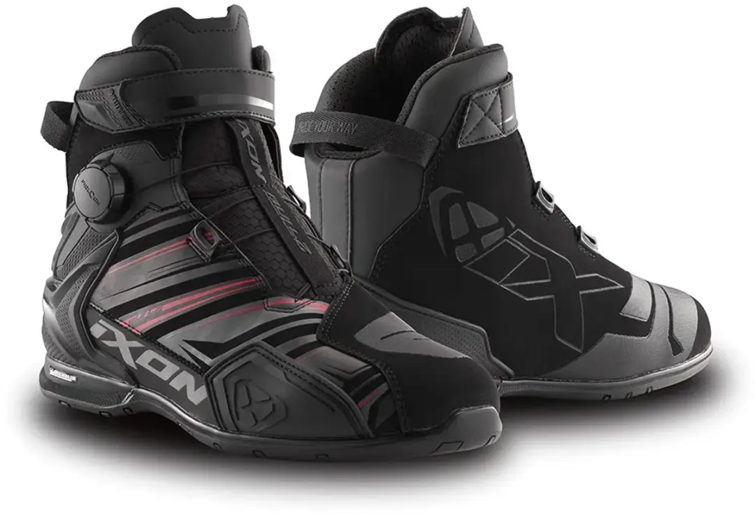 IXON Bull 2 WP Motorschoenen - Zwart/Rood - Maat 42