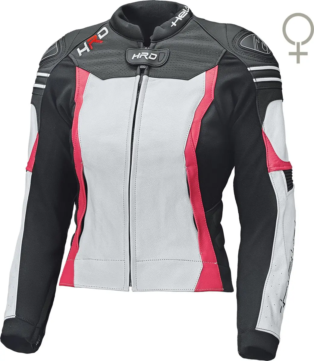 Held Street 3.0 Dames Wit Roze Leren Motorjas