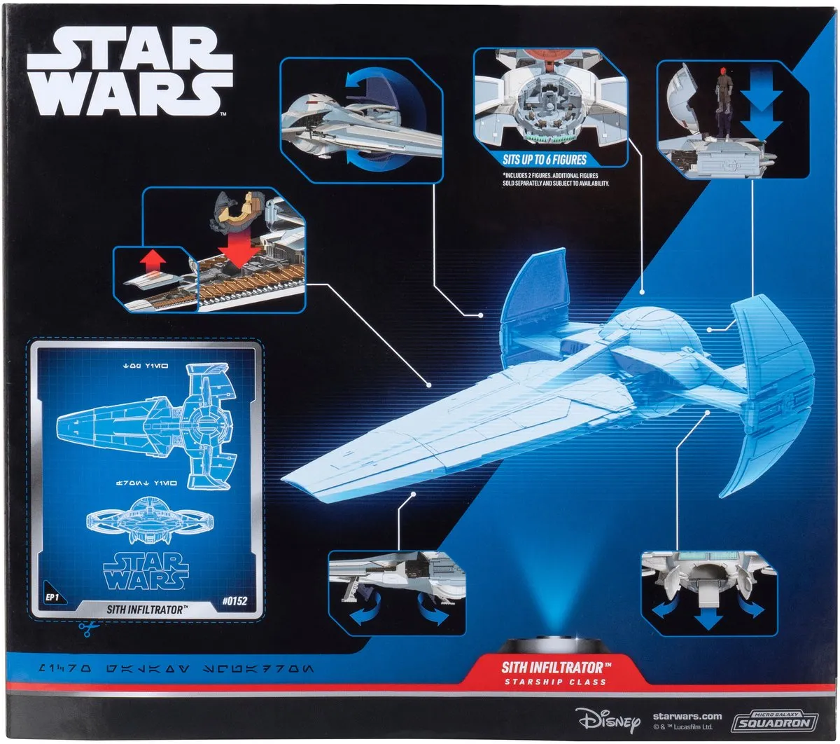 Star Wars Sith Infiltrator Deluxe Vehicle SWJ0255 - Zwart/Grijs - afbeelding 5 van 6