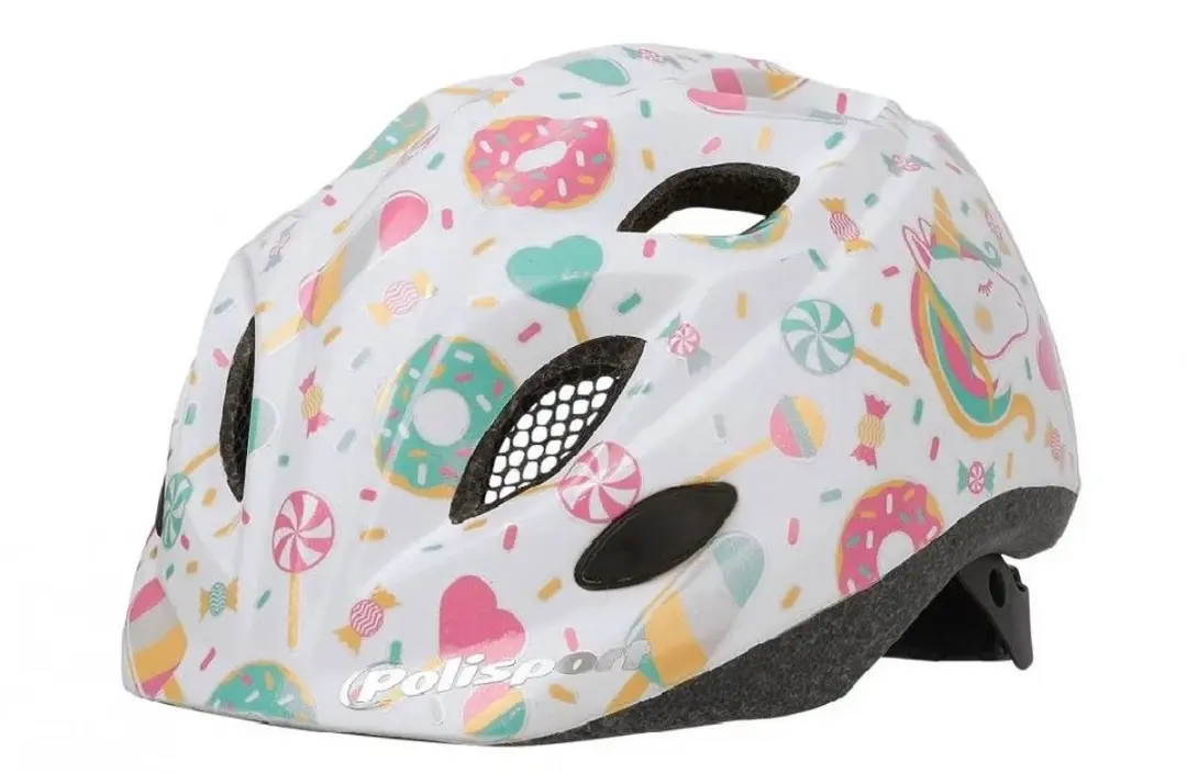 Polisport Kinder Fietshelm Lollipop 48-52cm - Wit - afbeelding 2 van 2