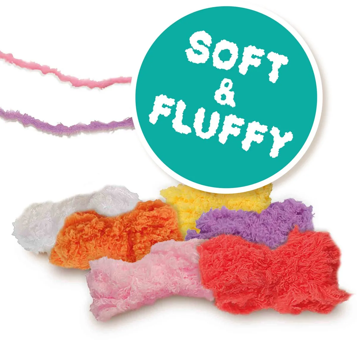 SES Creative Fluffy Dieren Borduren - 6 Stevige Kaarten