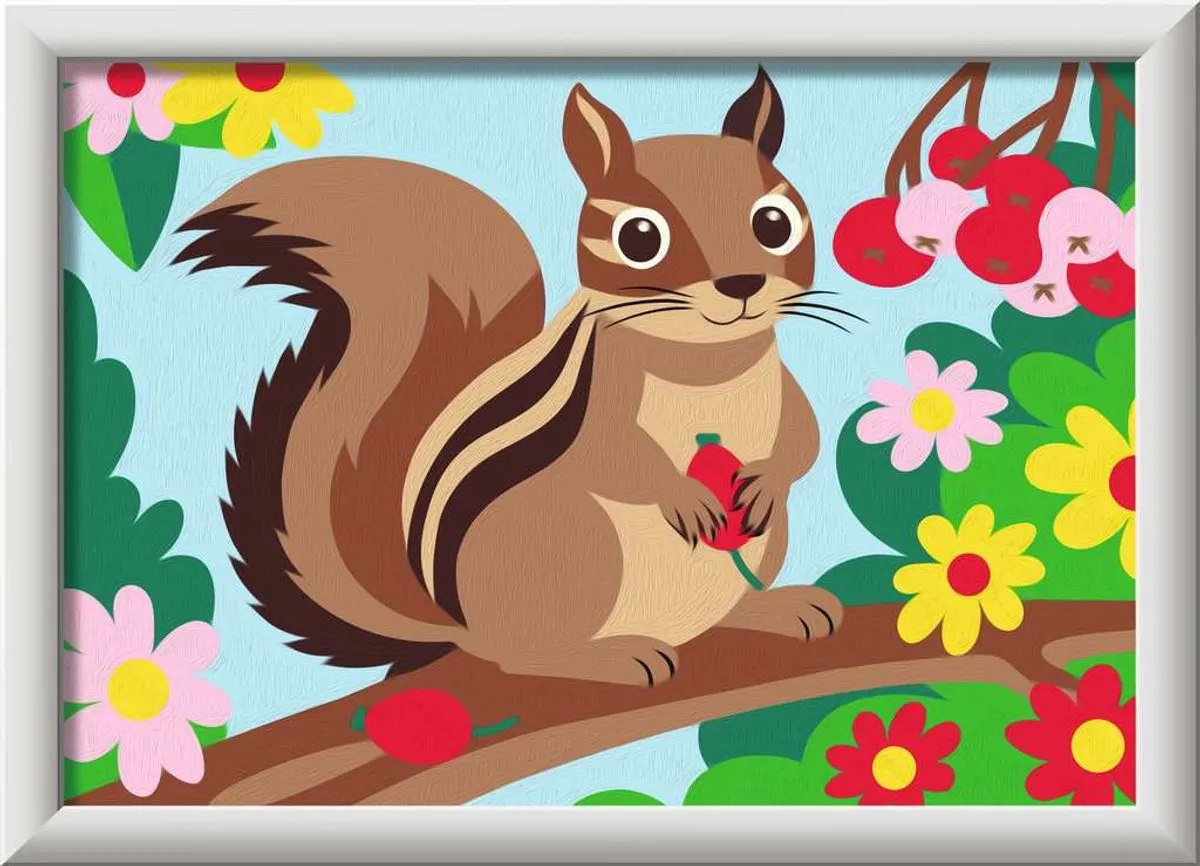 Ravensburger CreArt Chipmunk Schilderen op Nummer - Meerkleurig
