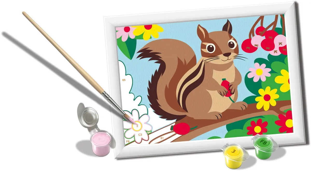 Ravensburger CreArt Chipmunk Schilderen op Nummer - Meerkleurig