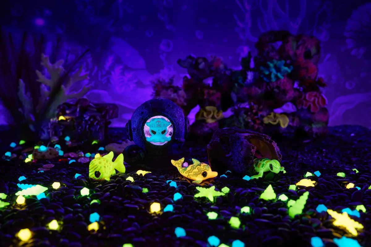 Crayola Washimals Ocean Glow Pets Set - 4 Dieren + 6 Viltstiften