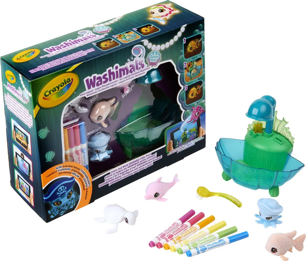 Crayola Washimals Ocean Glow Pets Set