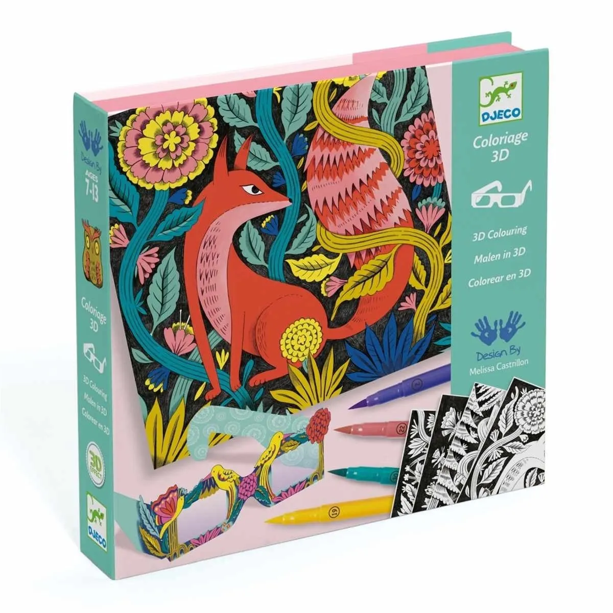 Djeco Fantasy Forest Kleuren met 3D-effect - 4 Stuks - afbeelding 6 van 6