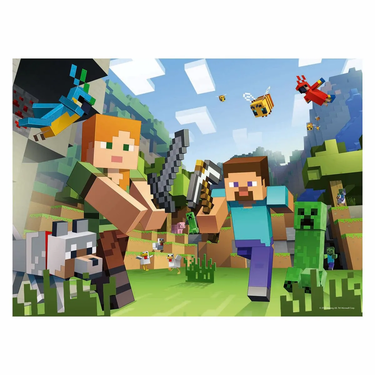 Ravensburger Minecraft Puzzel 100 XXL Stuks - Multicolor