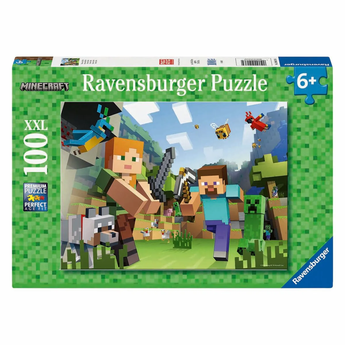 Ravensburger Minecraft Puzzel 100 XXL Stuks - Multicolor