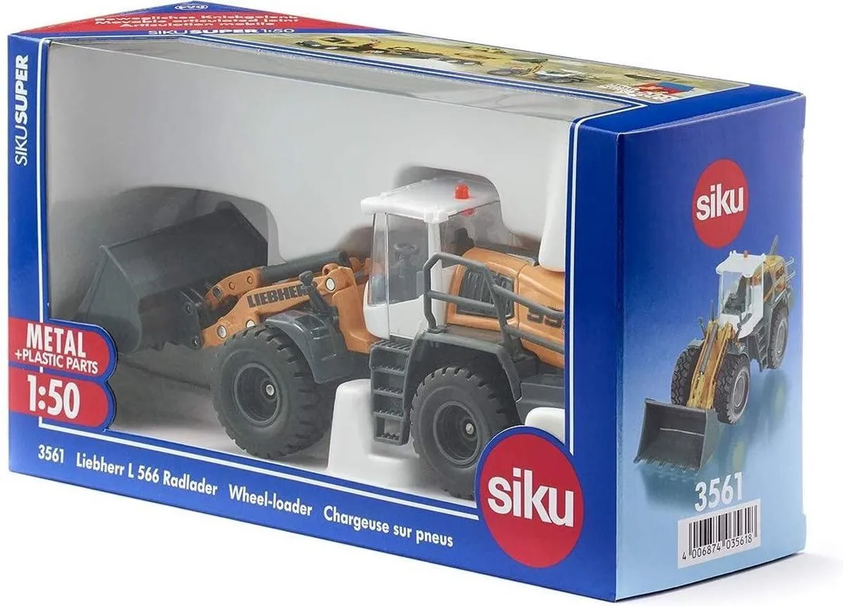 SIKU 3561 Liebherr L 566 Shovel 1:50 - Metaal/Kunststof - Oranje