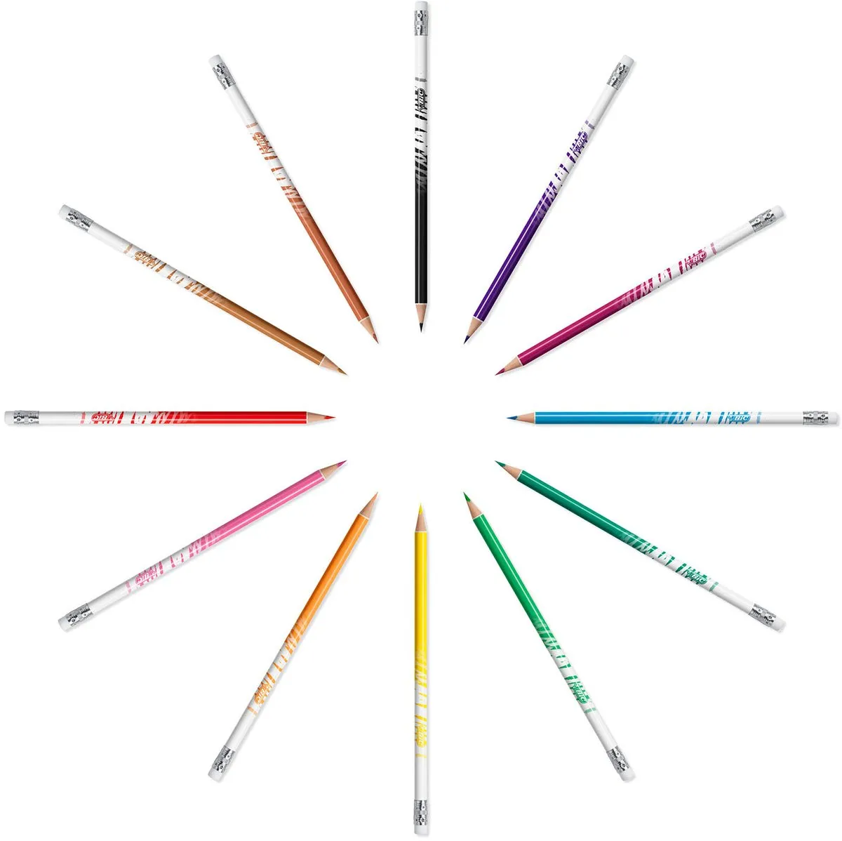 Bic Kids Evolution Illusion Uitwisbare Kleurpotloden - 12 Stuks